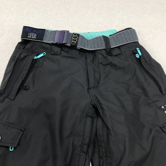 Special Blend Snowboard Pants Womens Small Gray Teal Ski Snow Winter ARCADE Belt - Picture 2 of 15